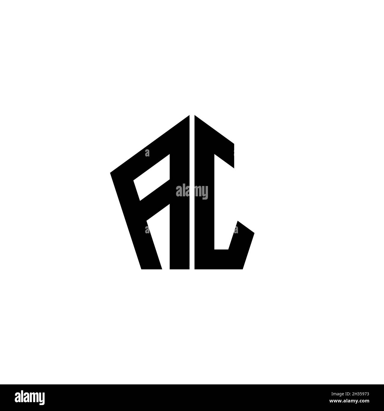 AJ Monogram logo letter with polygonal geometric shape style design ...