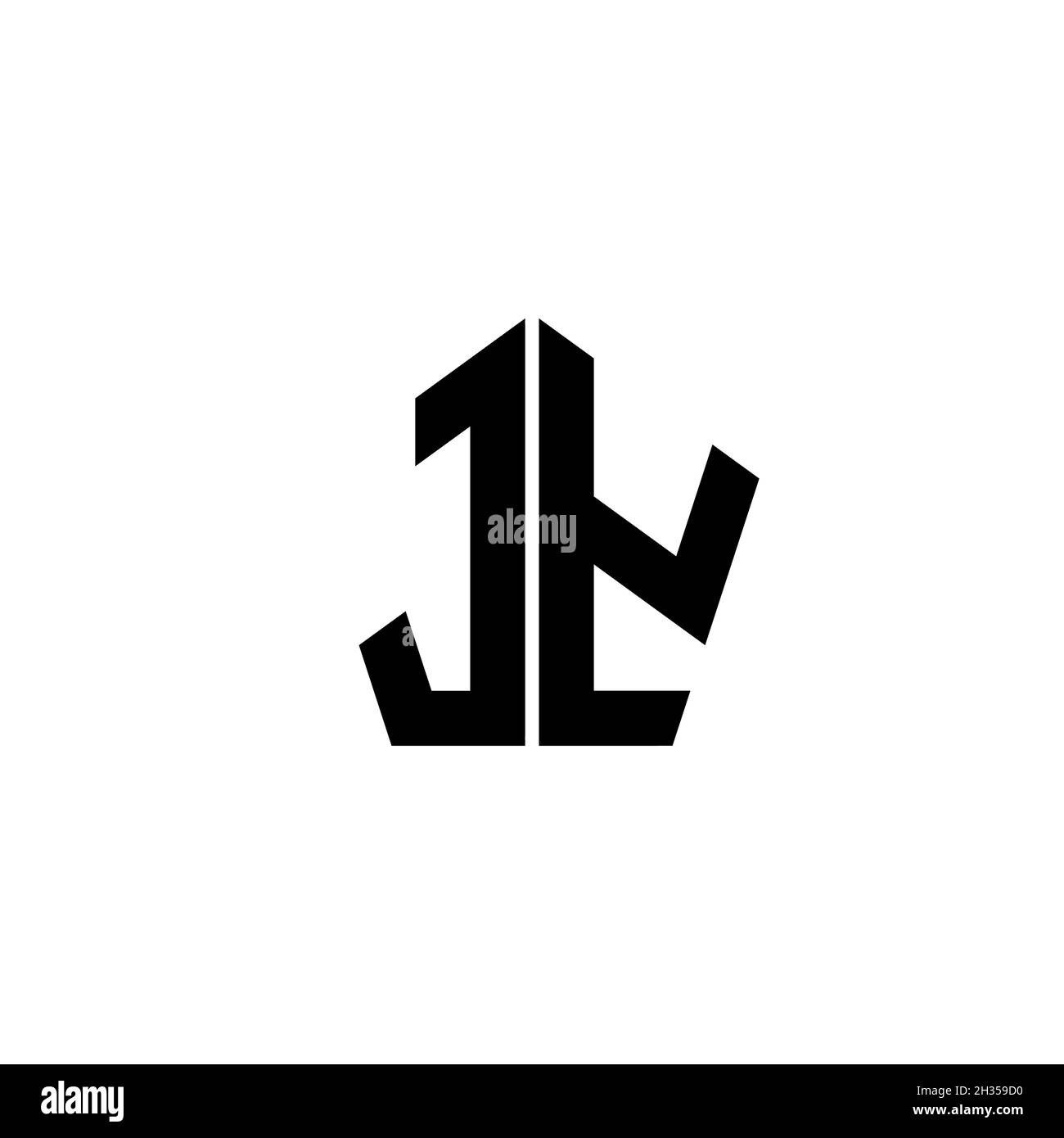 JY Monogram logo letter with polygonal geometric shape style design ...
