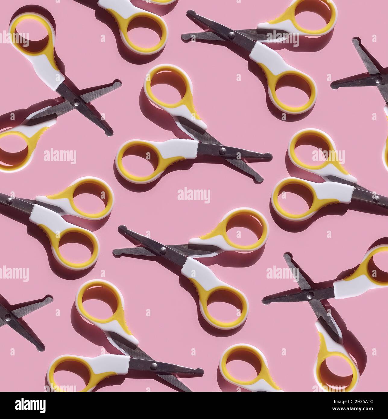 Pattern of Safety nail scissors for babies Stock Photo Alamy