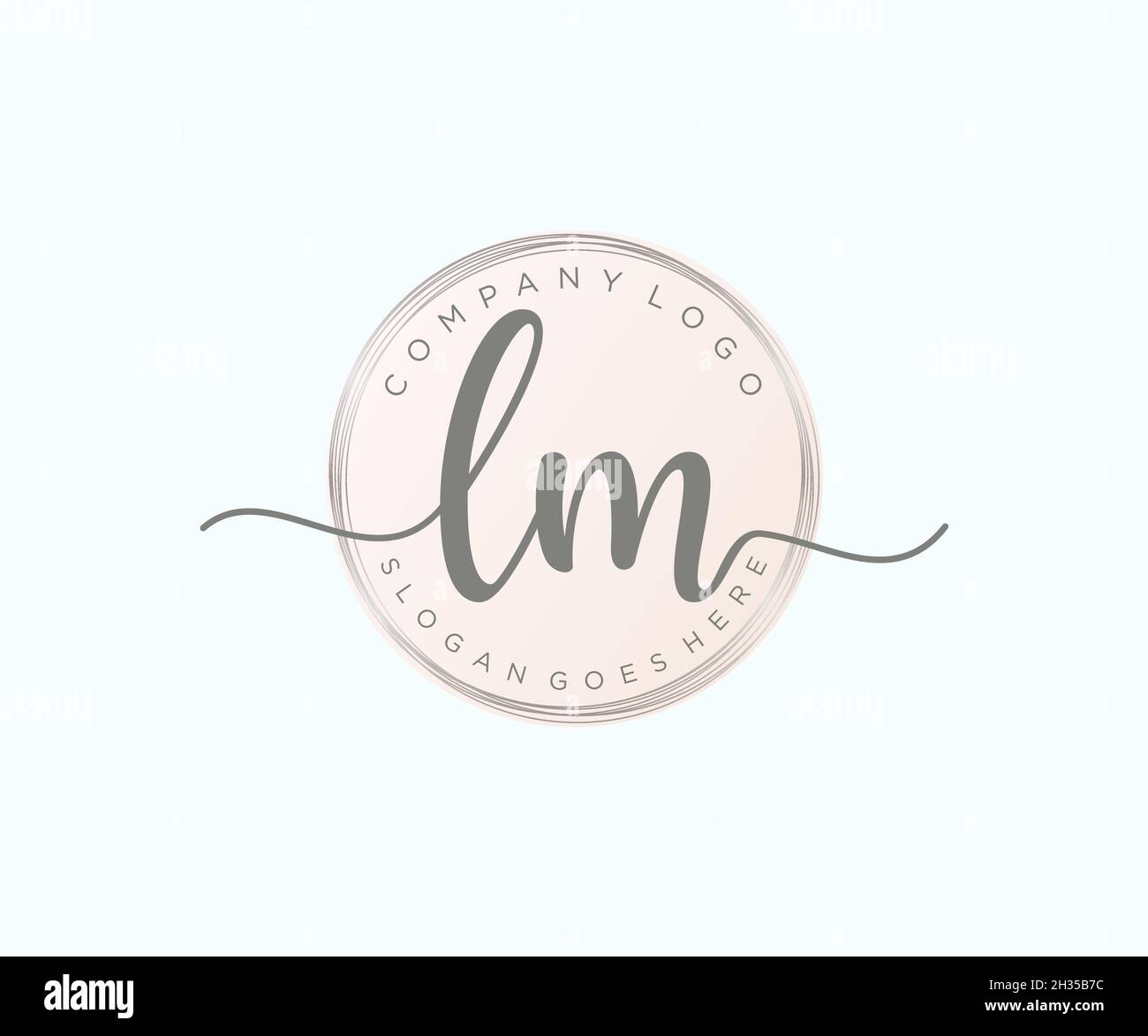 LM feminine logo. Usable for Nature, Salon, Spa, Cosmetic and Beauty ...