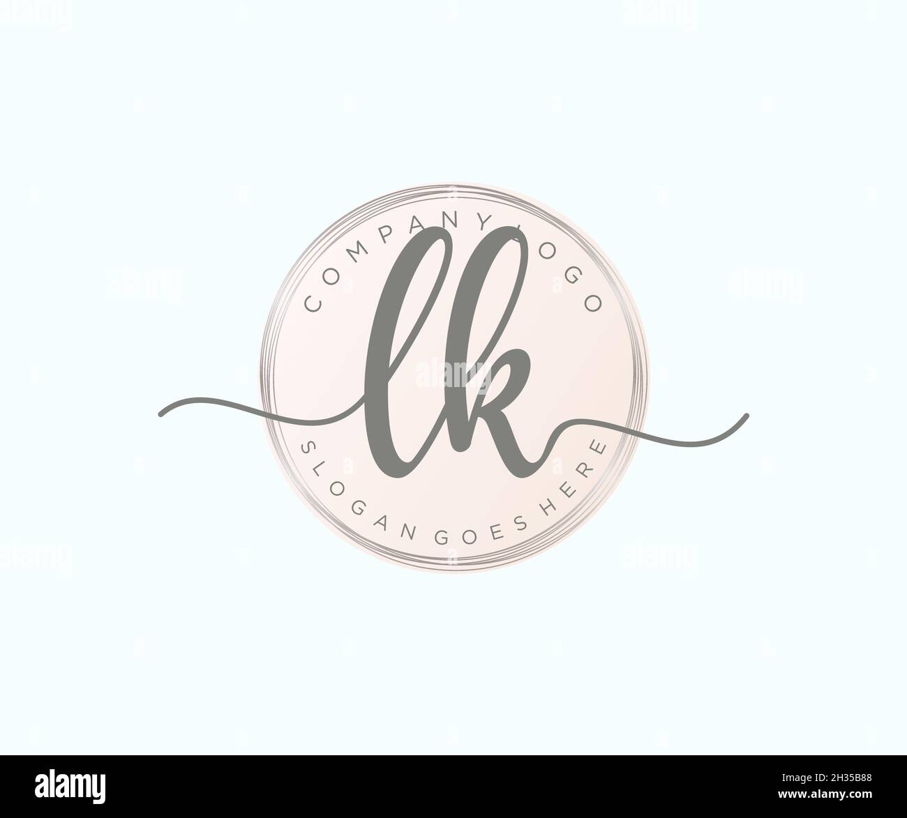 LK feminine logo. Usable for Nature, Salon, Spa, Cosmetic and Beauty ...