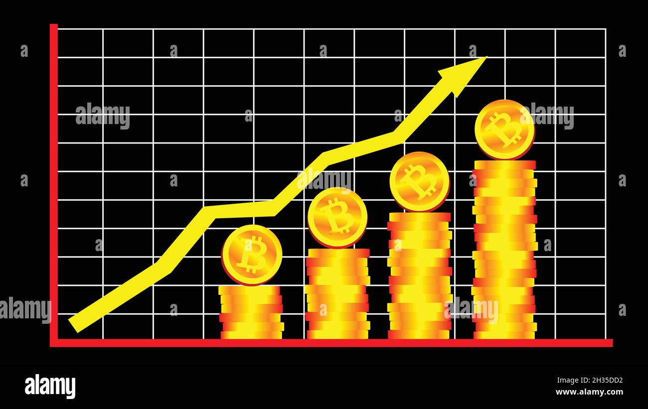 Bitcoin BTC is climbing to the next peak. Cryptocurrency has all time high.  BTC coin to the moon Stock Vector Image & Art - Alamy