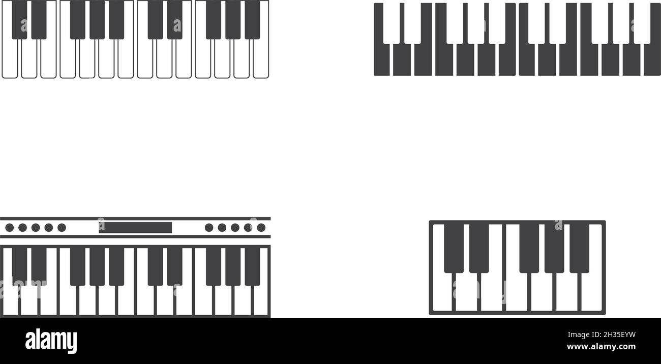 Piano icon vector ilustration template Stock Vector