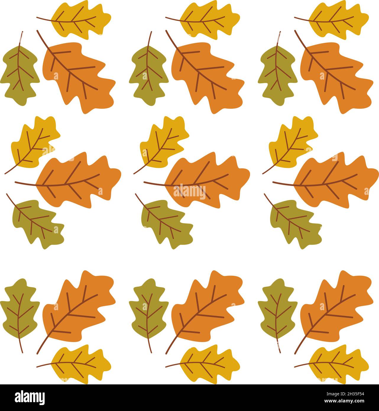 Autumn leaf seamless background wallpeper vector illustration Stock Vector