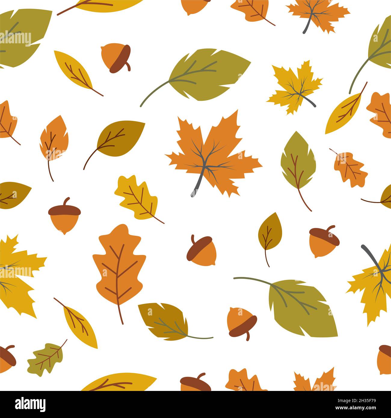 Autumn seamless background wallpeper vector illustration Stock Vector