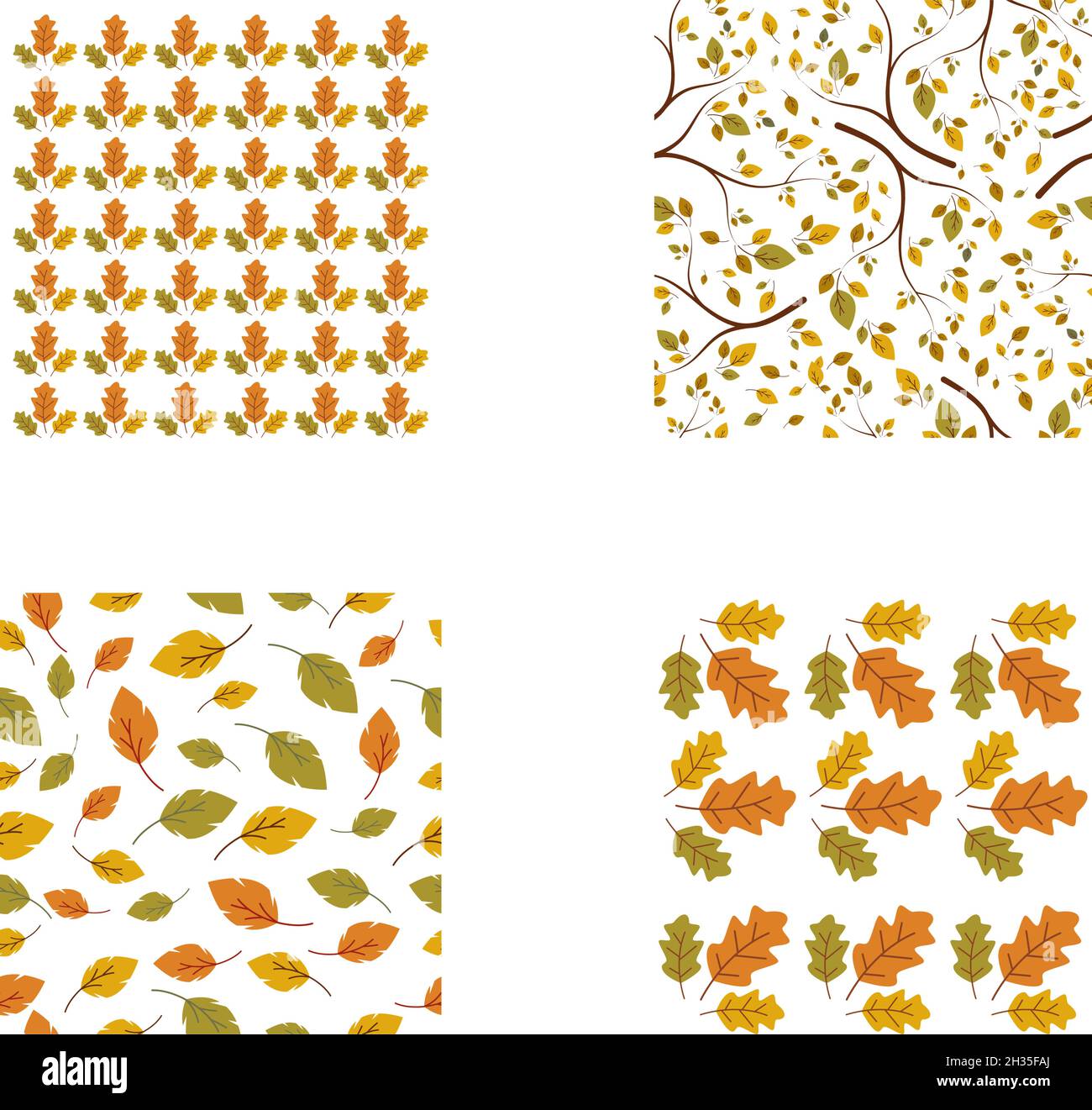 Autumn leaf seamless background wallpeper vector illustration Stock Vector