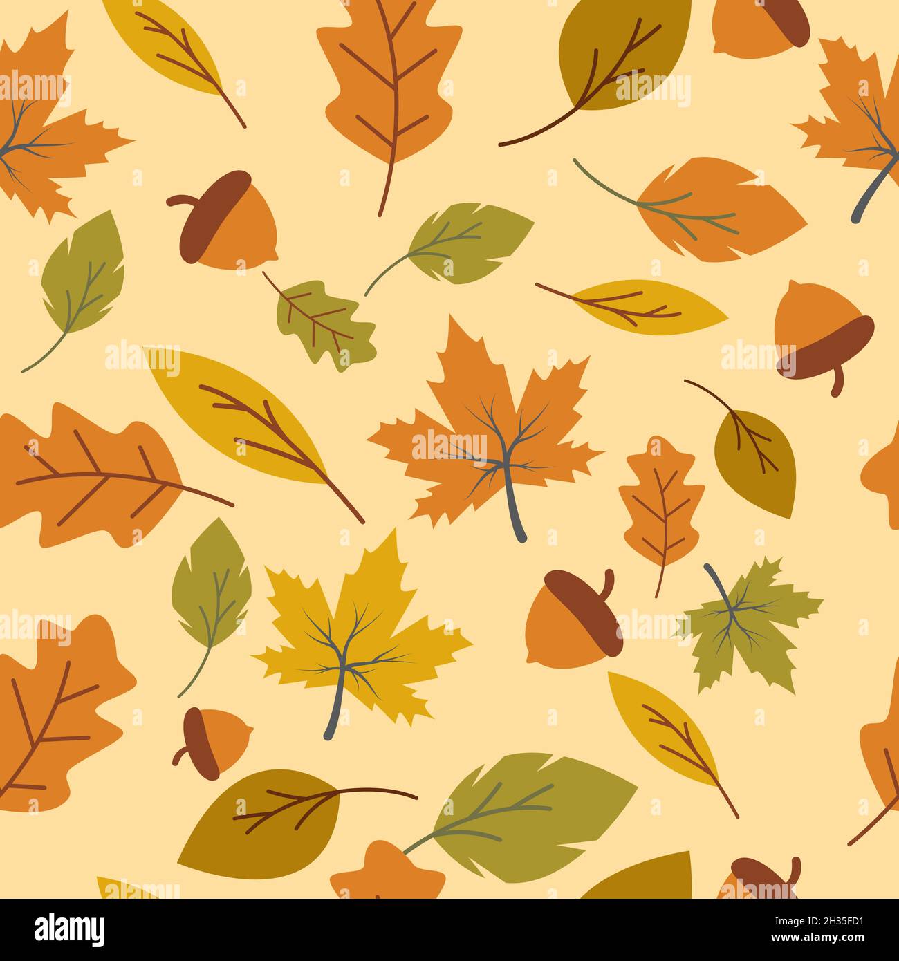Autumn seamless background wallpeper vector illustration Stock Vector