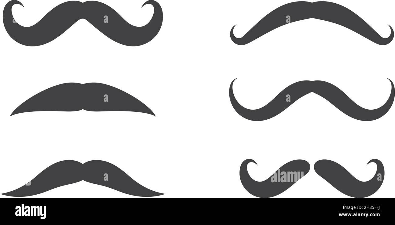Mustache icon vector ilustration template Stock Vector