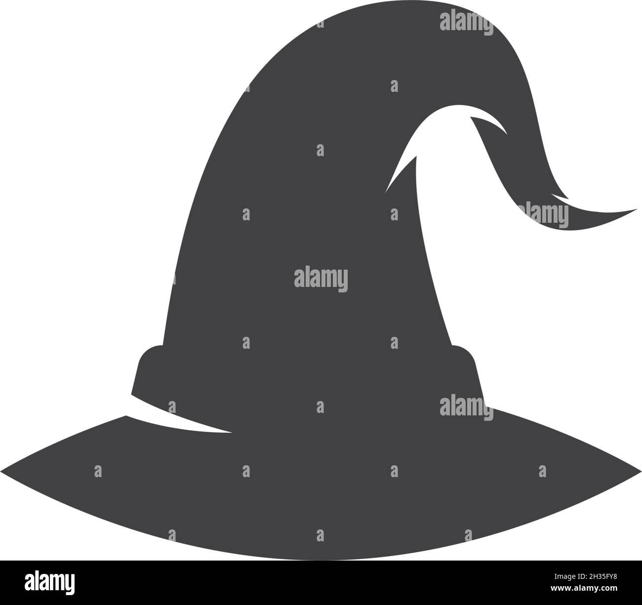 Wizard cap carachter logo vector template Stock Vector