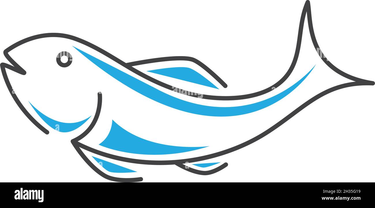 Fish Logo ilustration vector Template Stock Vector