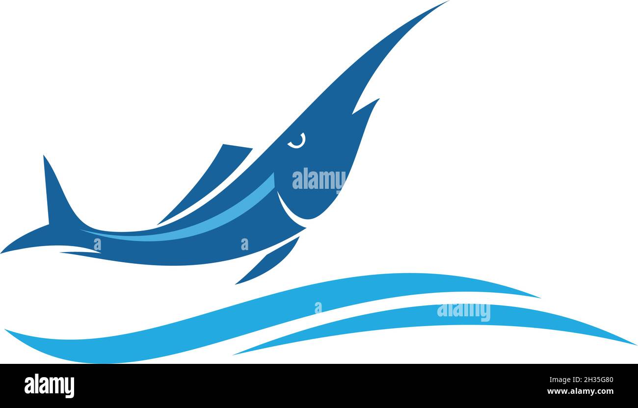 Marline fish logo vector ilustration Stock Vector