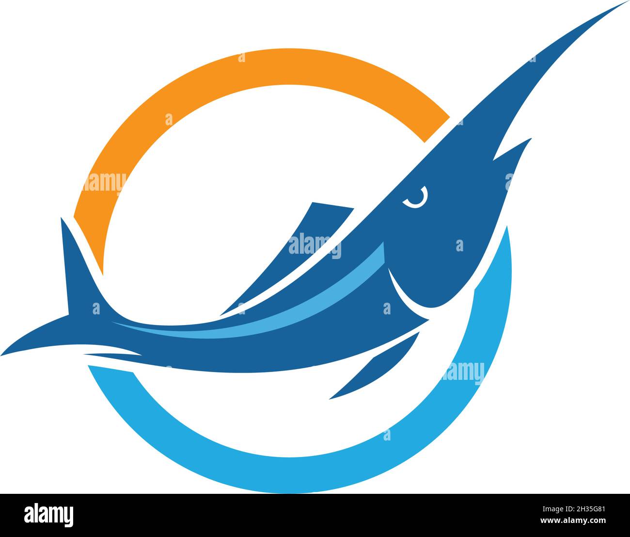 Marline fish logo vector ilustration Stock Vector