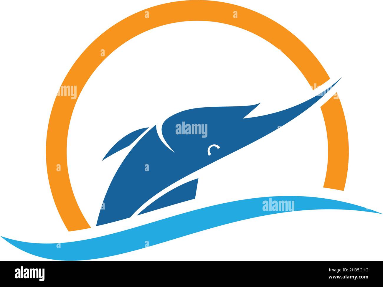 Marline fish logo vector ilustration Stock Vector