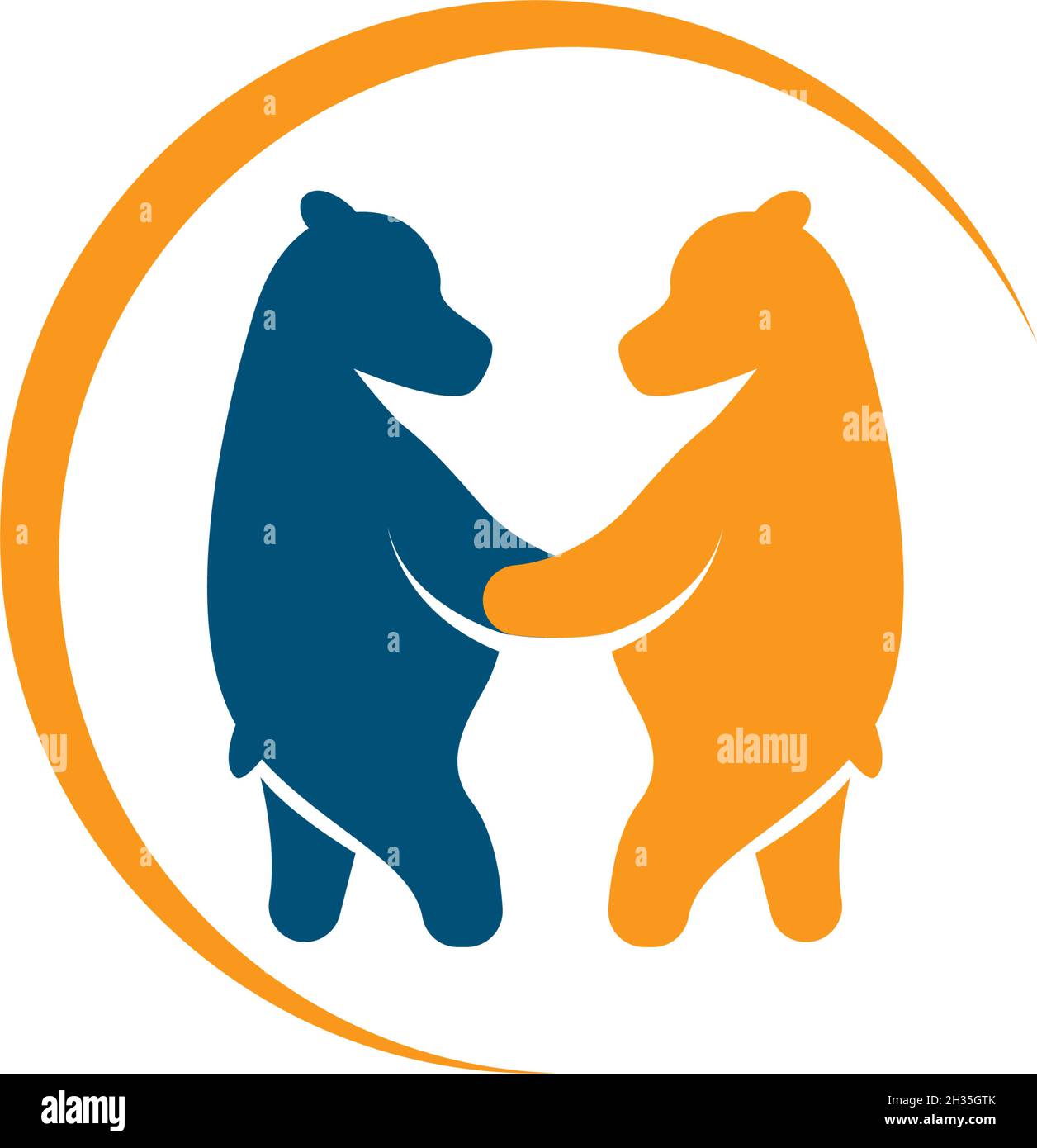 Bear logo ilustration vector template Stock Vector