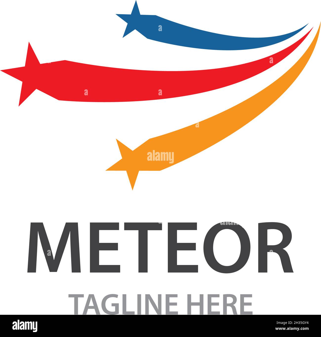 Meteorite ilustration logo vector template Stock Vector