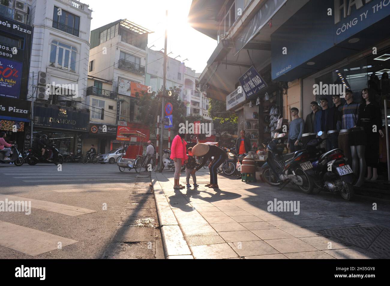 The beauty of Hanoi old quarter Stock Photo