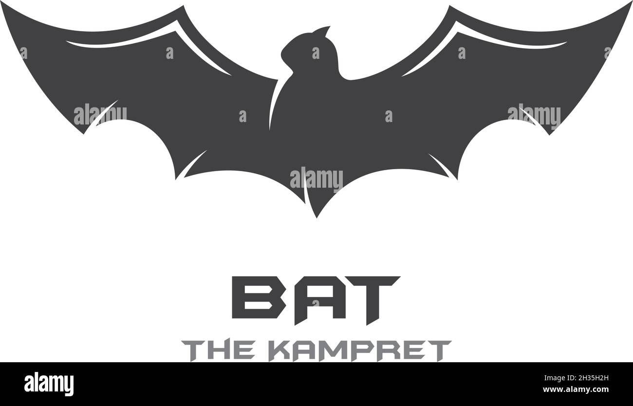 Bat ilustration logo vector template Stock Vector
