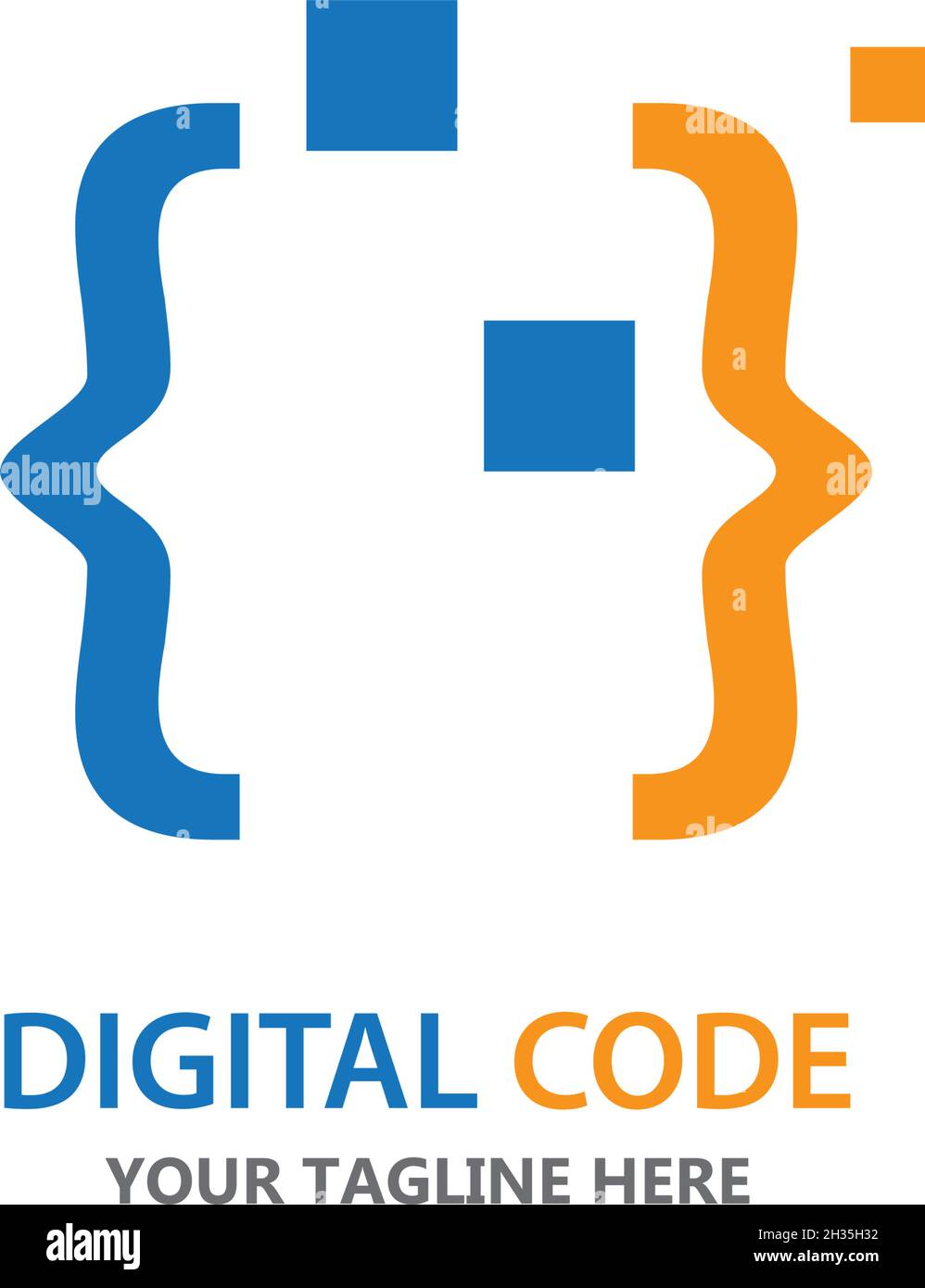 Programming Code technology logo vector template Stock Vector