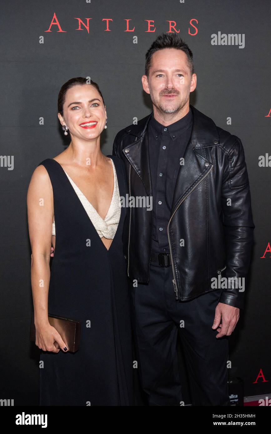 Keri Russell and Scott Cooper attend the special screening of “Antlers” at  the Regal Essex Crossing & RPX in New York, New York on October 25, 2021.  (Photo by Gabriele Holtermann/Sipa USA