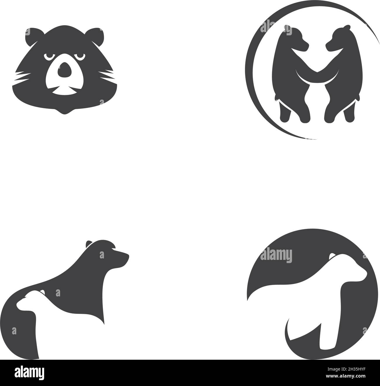 Bear logo ilustration vector template Stock Vector