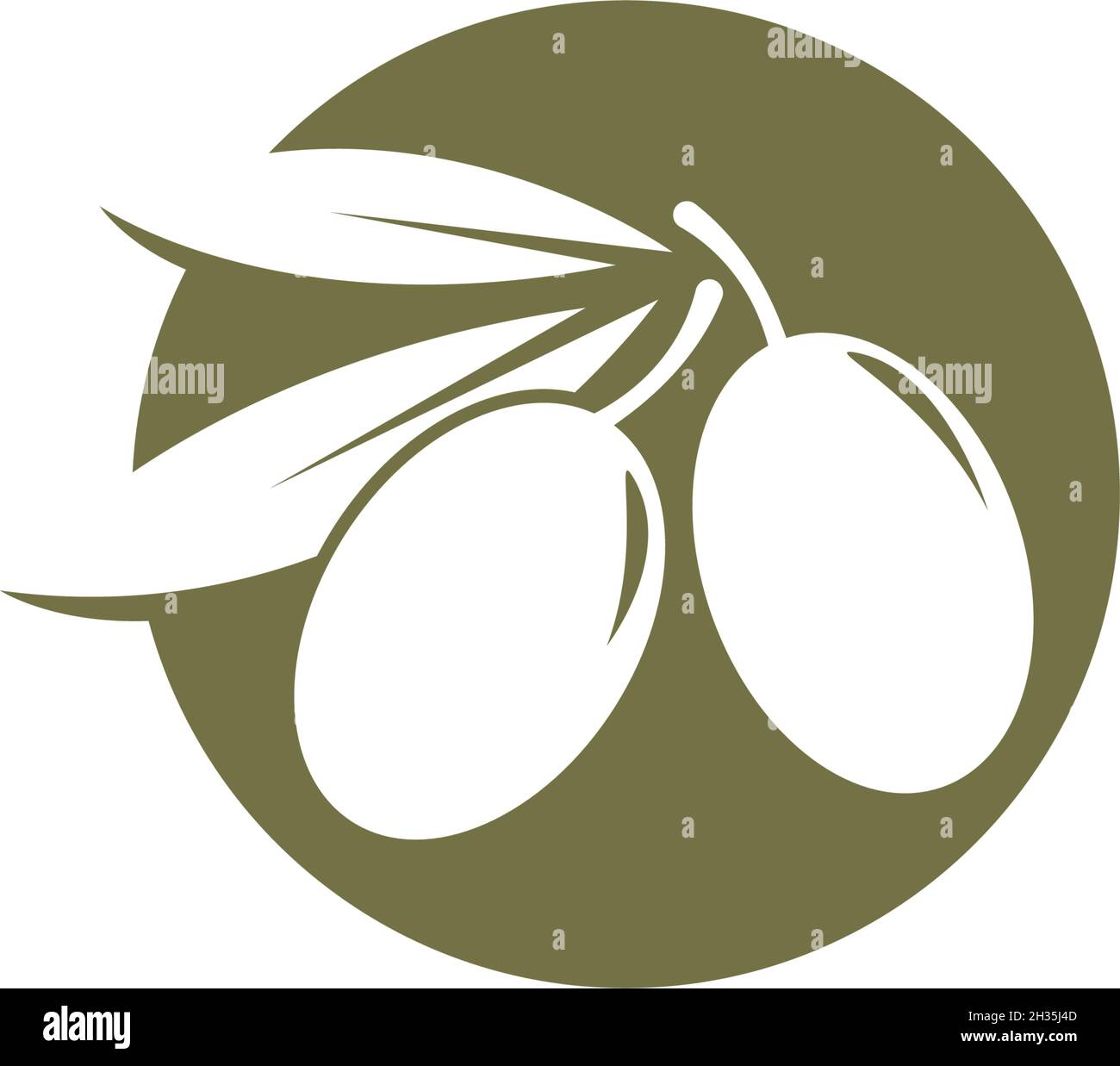 olive logo template vector design Stock Vector