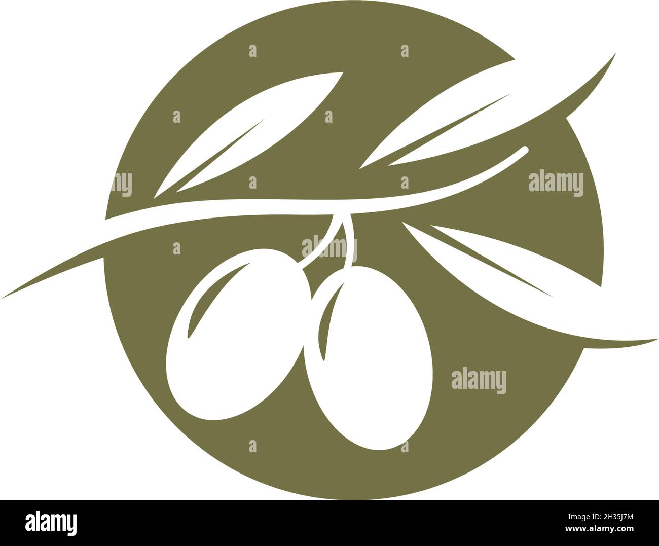 olive logo template vector design Stock Vector