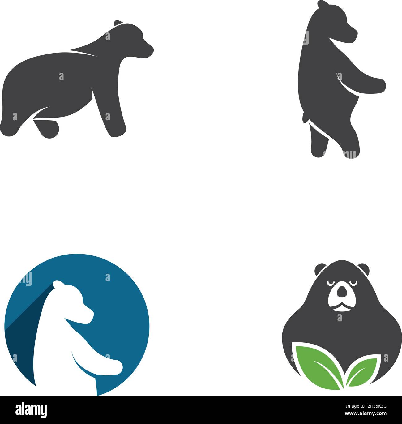 Bear logo ilustration vector template Stock Vector