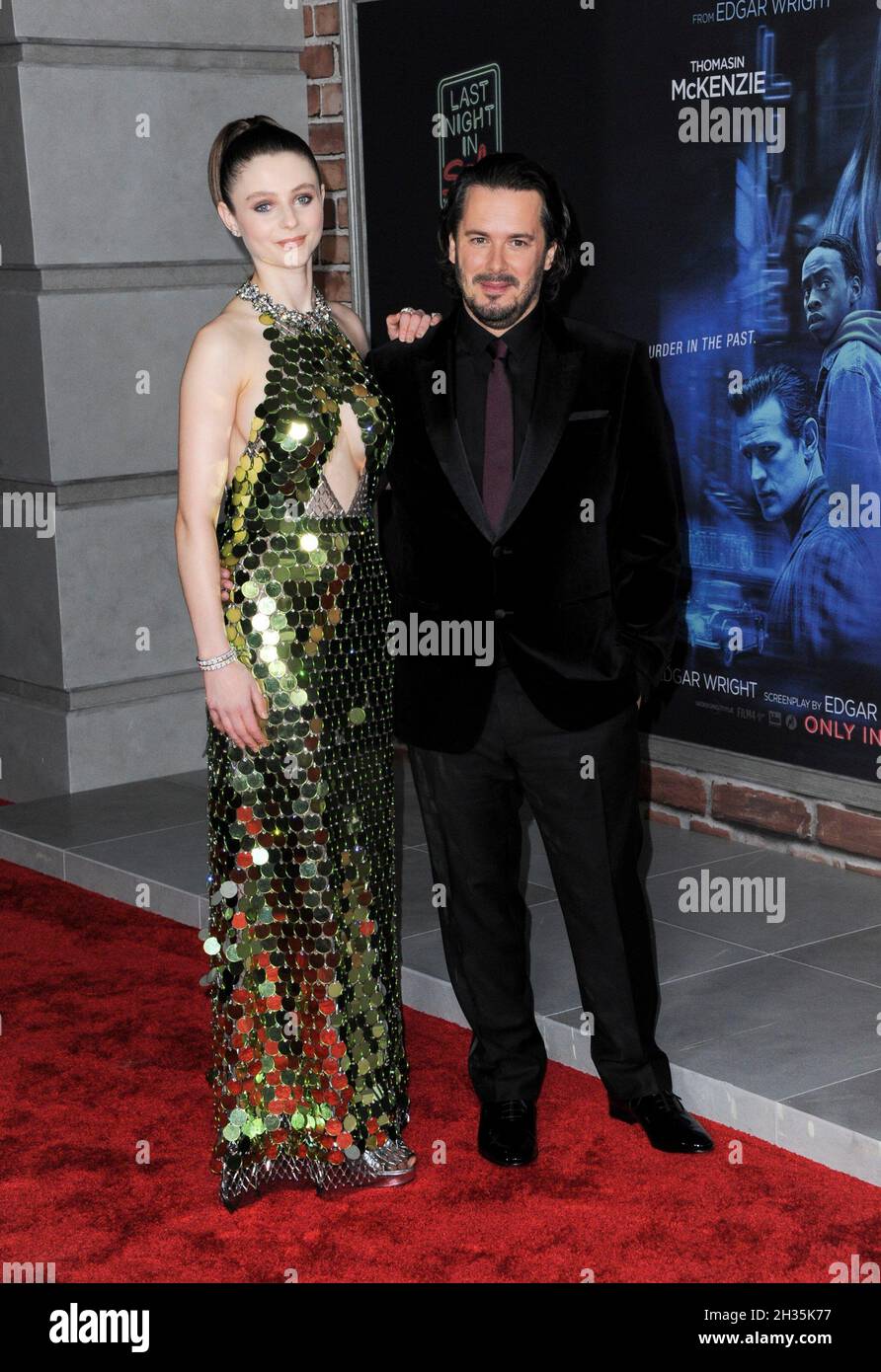 Los Angeles, CA. 25th Oct, 2021. Thomasin McKenzie, Edgar Wright at arrivals for LAST NIGHT IN SOHO Premiere, Academy Museum of Motion Pictures, Los Angeles, CA October 25, 2021. Credit: Elizabeth Goodenough/Everett Collection/Alamy Live News Stock Photo