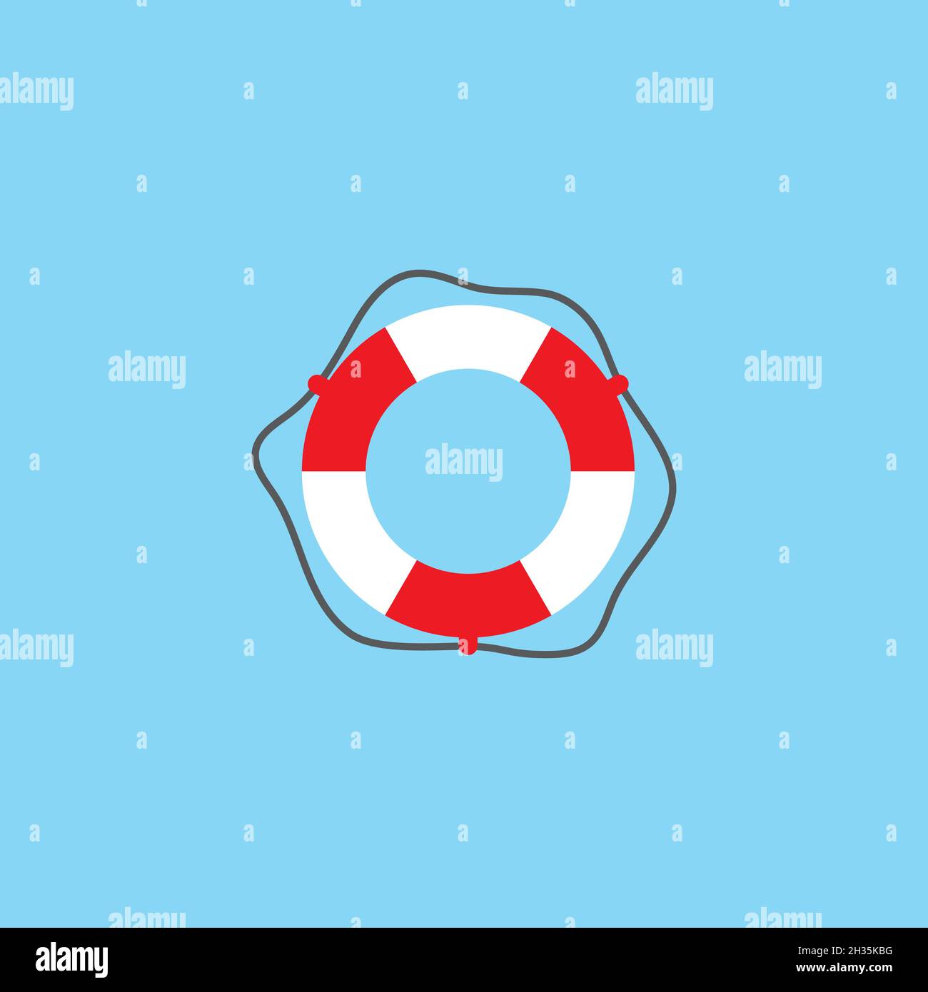 Lifebuoy logo icon vector ilustration template Stock Vector