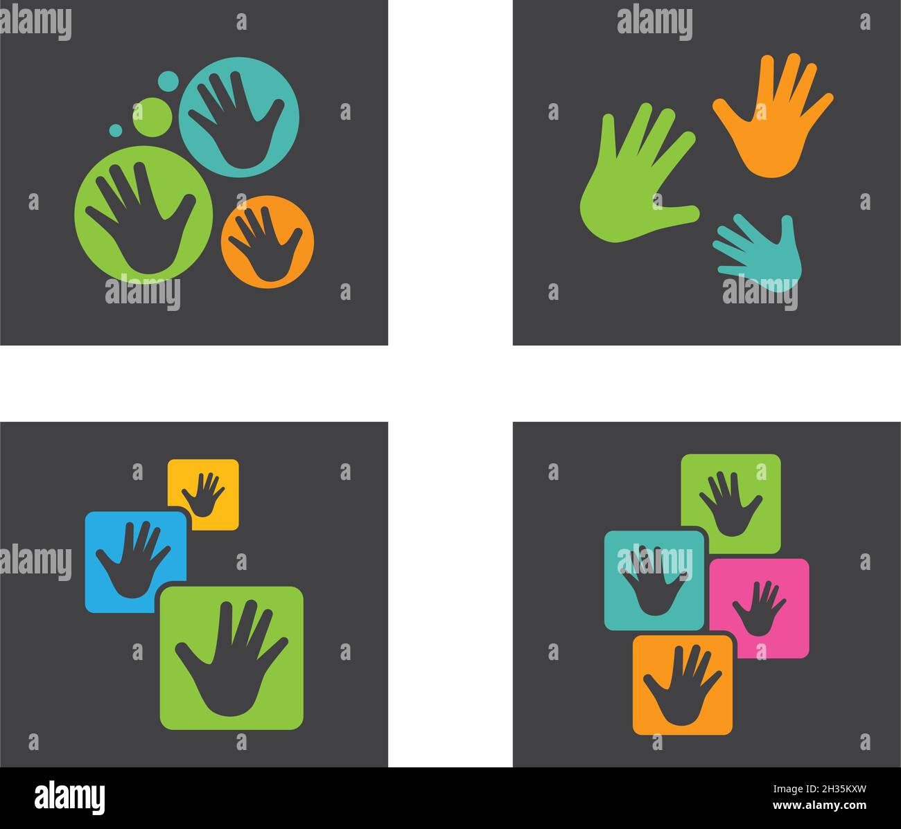 Hand Care Logo Template vector Stock Vector