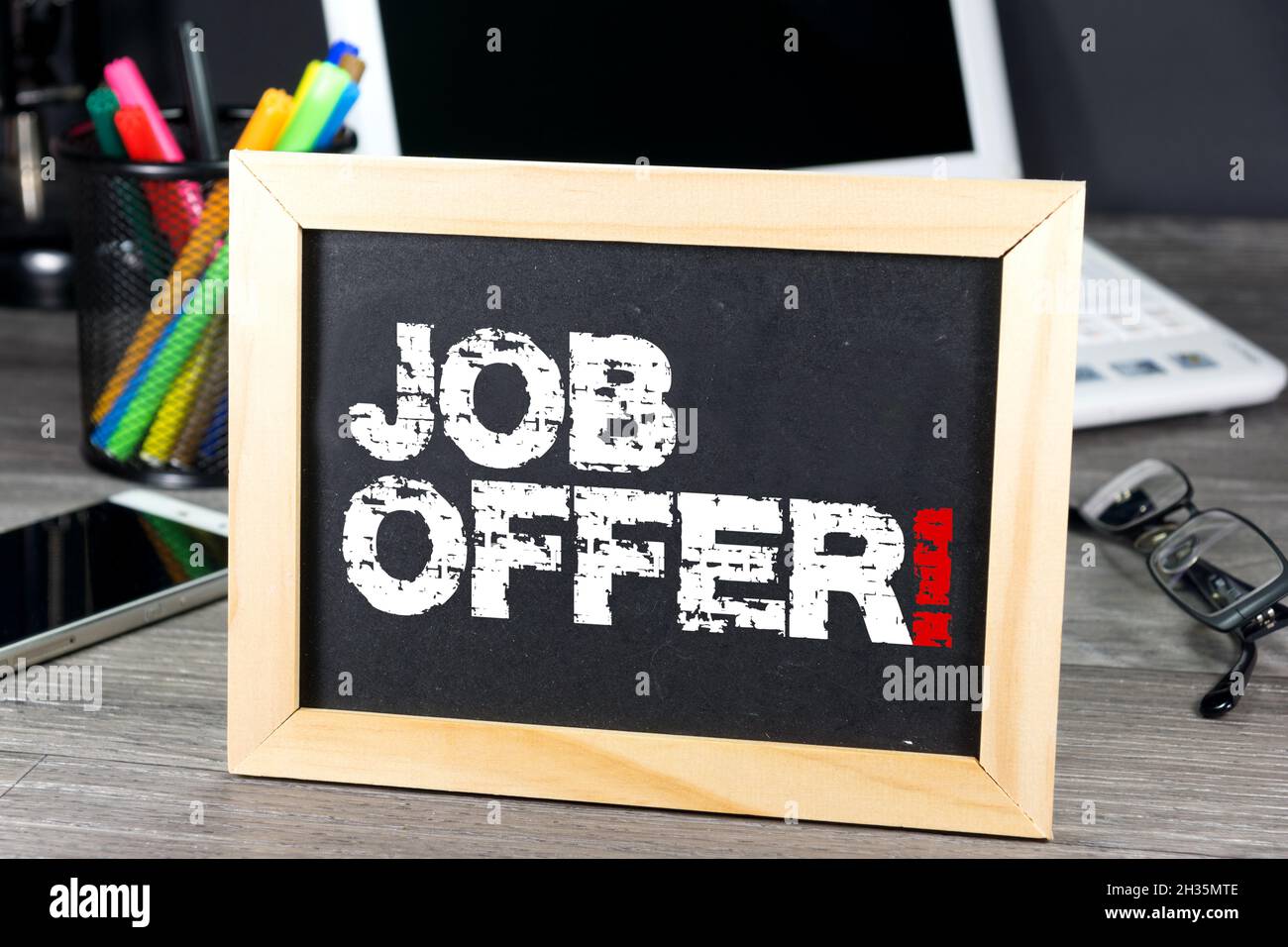 Office and a job offer Stock Photo