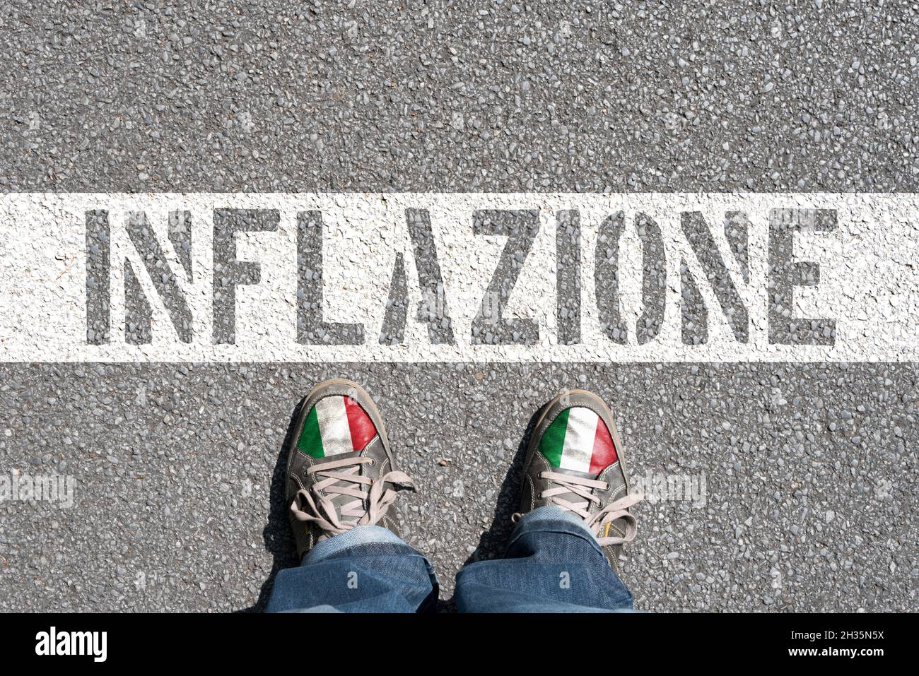 Italy and rising inflation Stock Photo