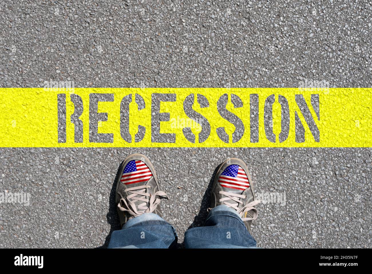 Recession in United States Stock Photo