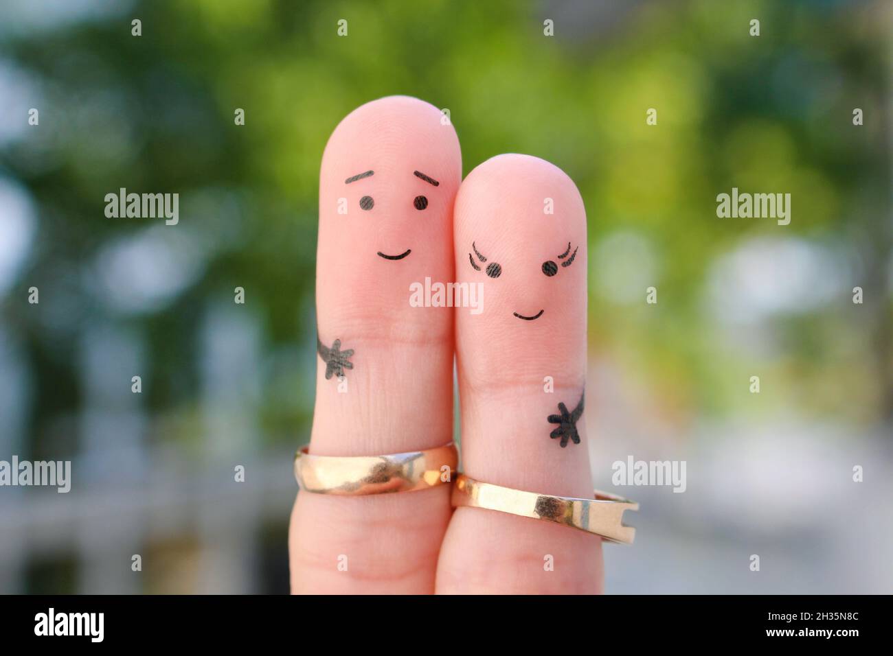 Couple finger sale rings
