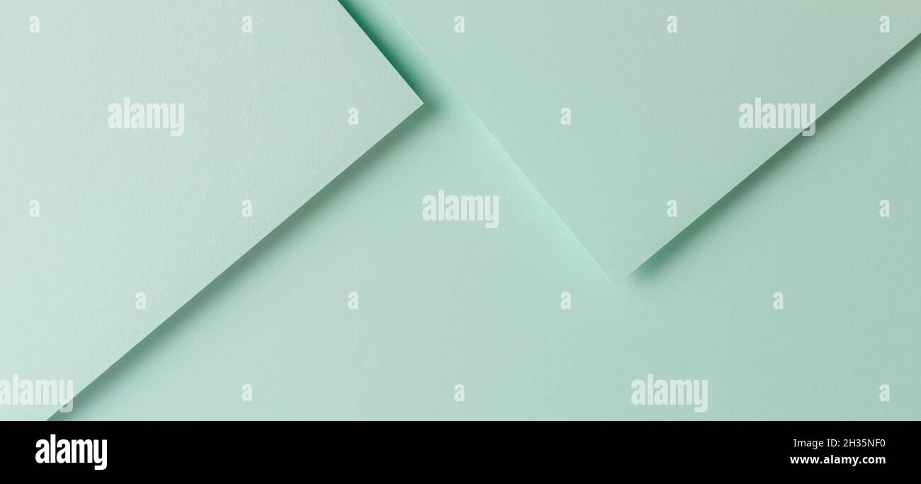 Minimal geometric shapes and lines in light green color. Abstract ...
