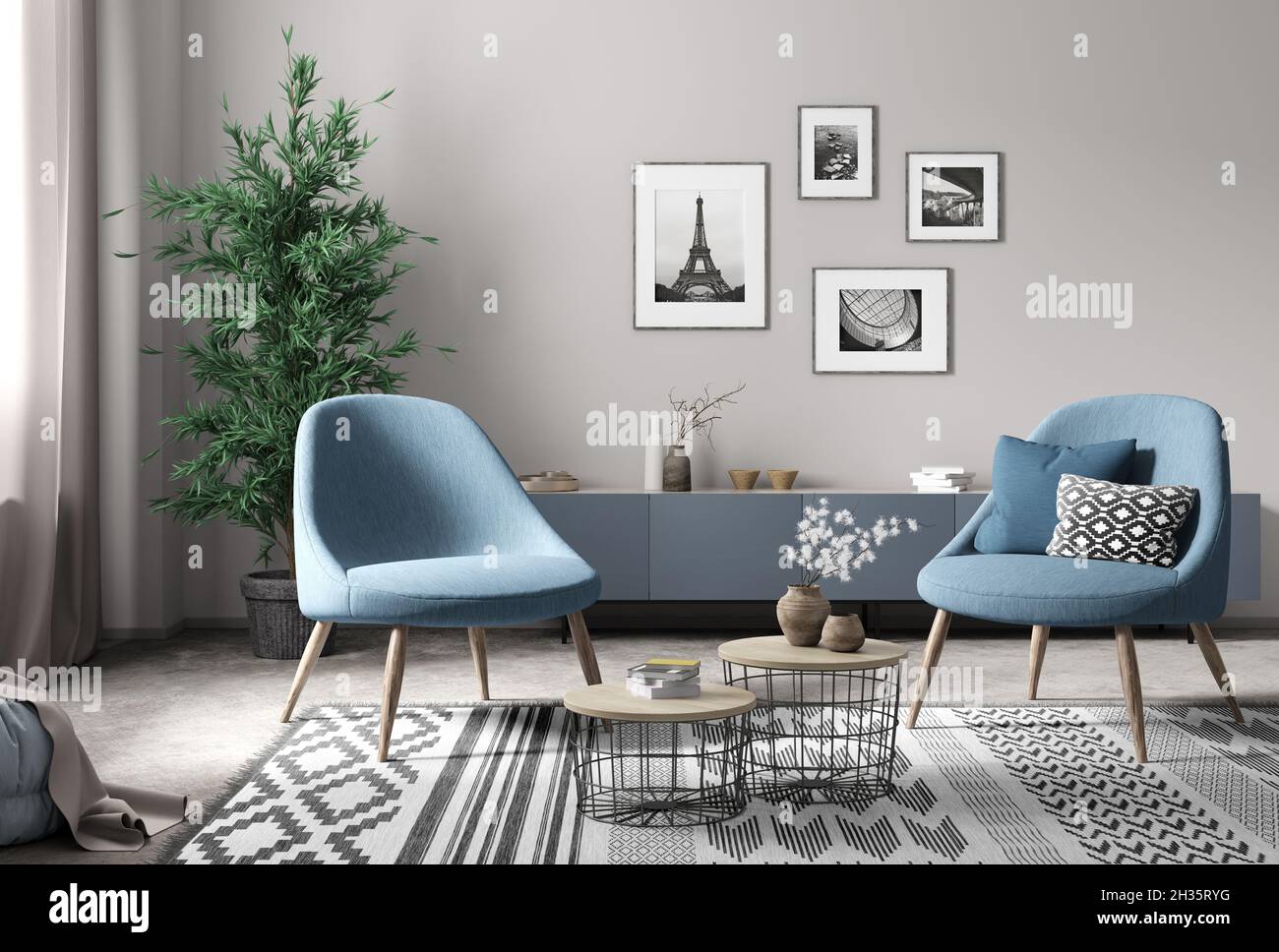 Home interior with two chairs and four Louis Vuitton trunks on the floor  Stock Photo - Alamy