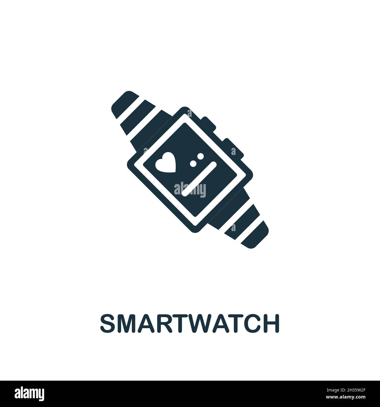 Smartwatch icon. Monochrome sign from internet technology collection. Creative Smartwatch icon illustration for web design, infographics and more Stock Vector