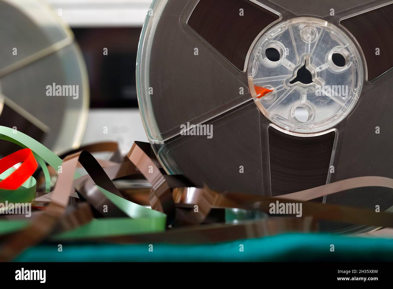 Reels of audio tapes (reel to reel) and analog music equipment which