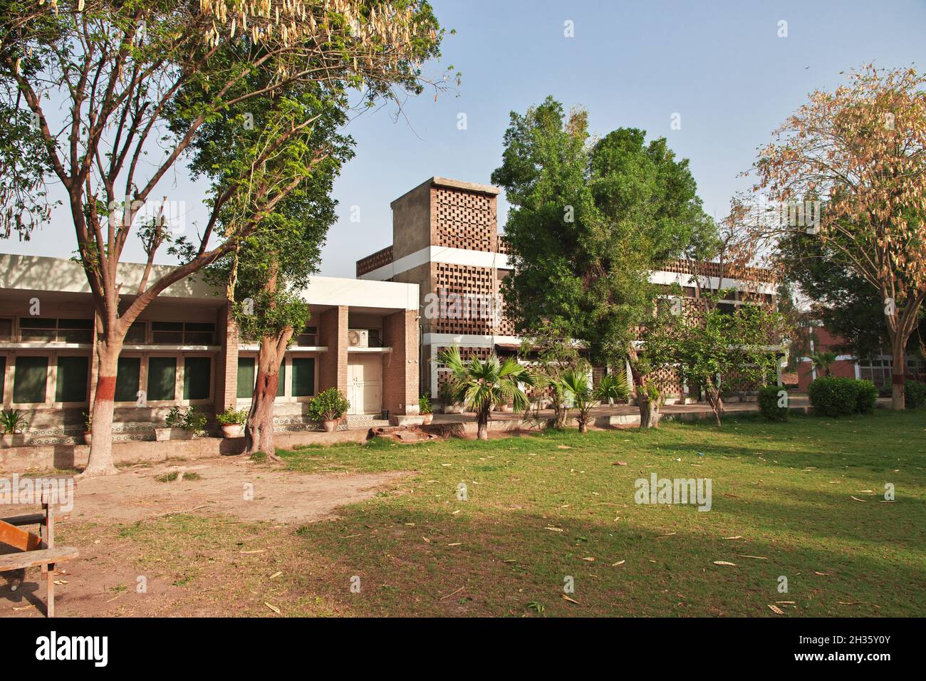 Hotel in Mohenjo daro area close Indus river in Larkana district, Sindh, Pakistan Stock Photo