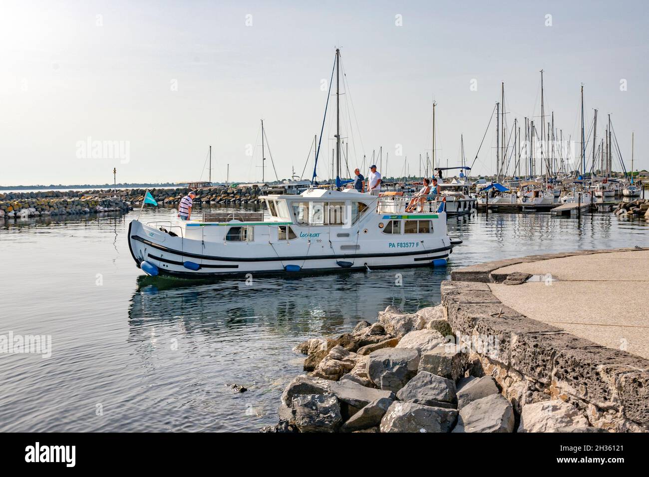 The port of Marseillan at the Étang de Thau, Hérault, France Stock Photo