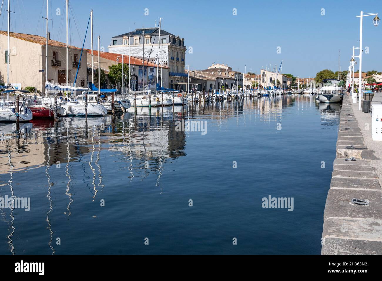 The harbour of Marseillan at the Étang de Thau, France Stock Photo