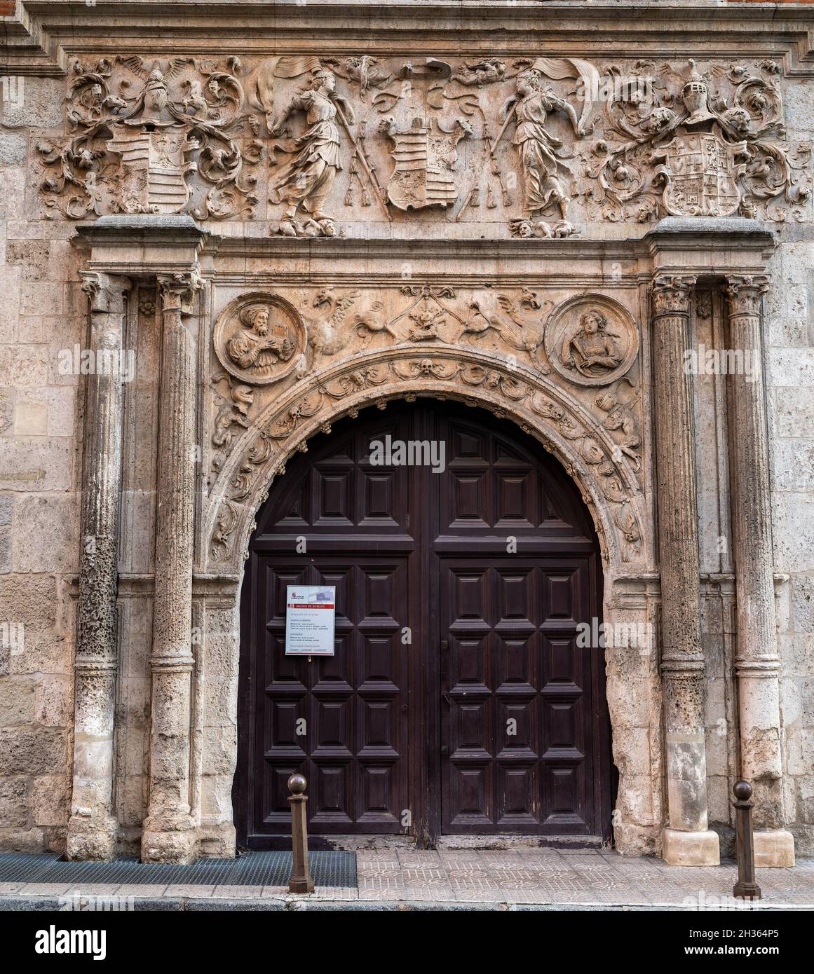 Facade of the Museum of Burgos, old Casa de Miranda, City of Burgos, Castilla y León, Spain Stock Photo