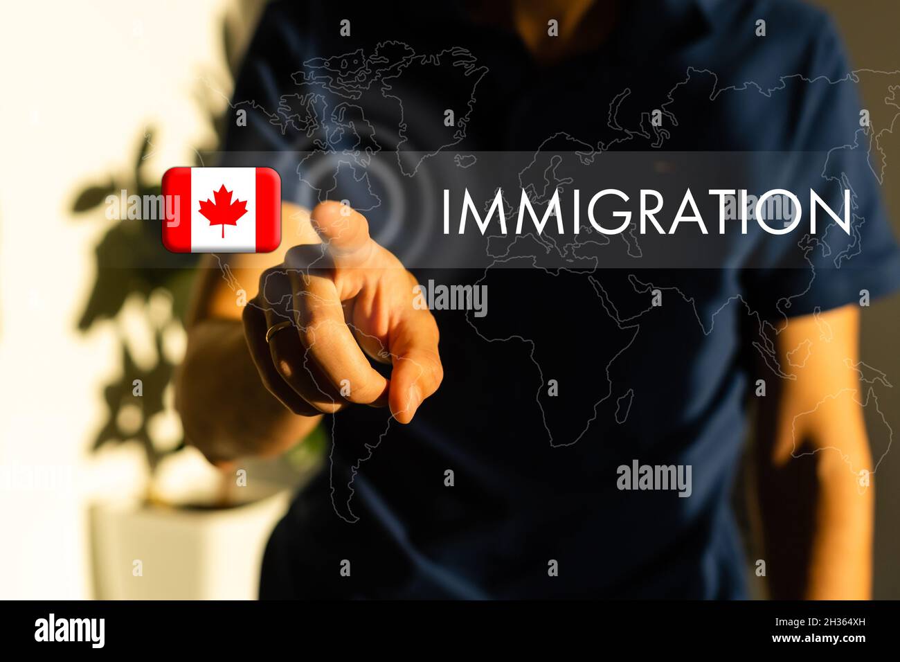 Canada immigration concept man hi-res stock photography and images - Alamy