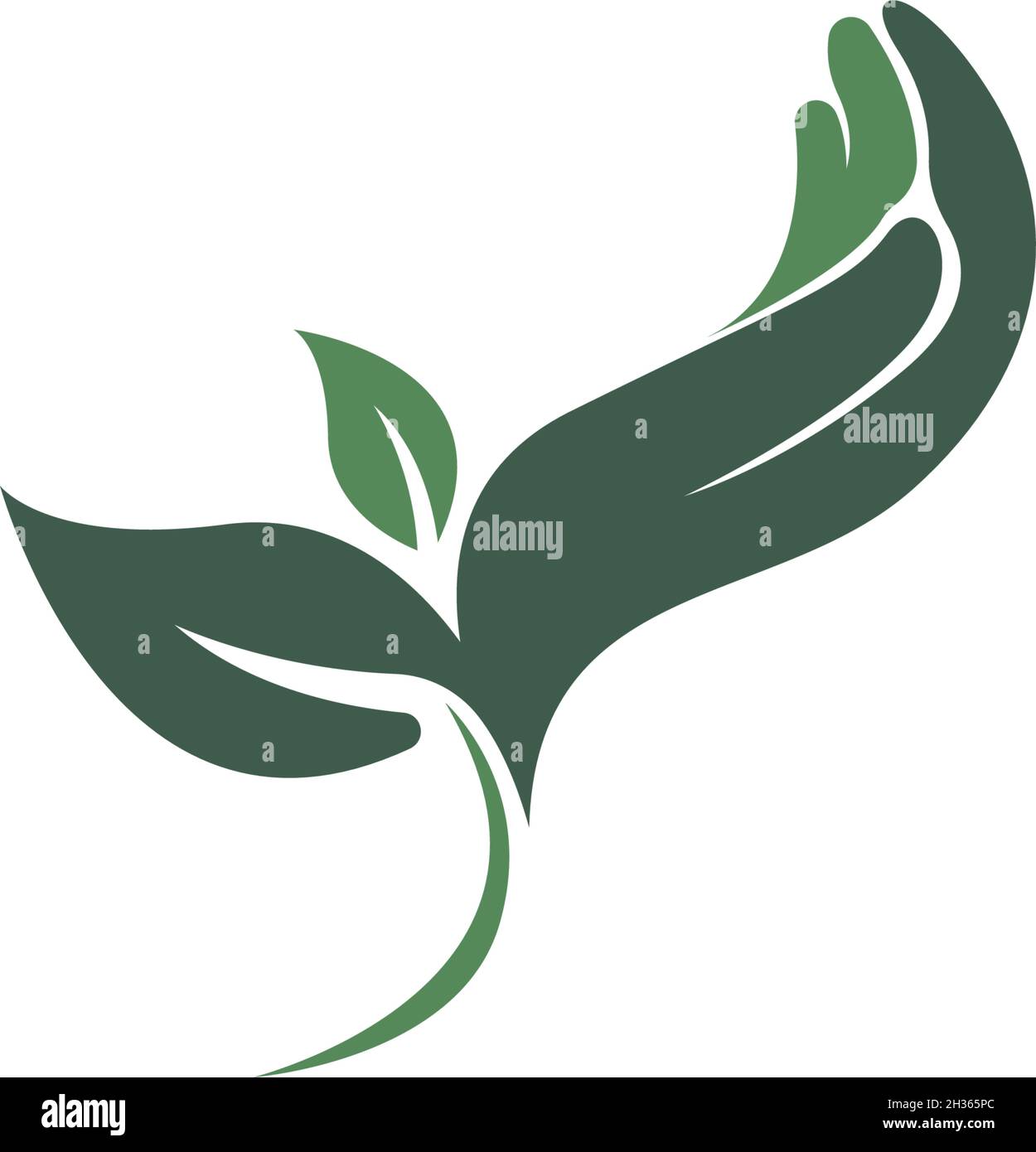 Hand icon logo flat design template vector Stock Vector
