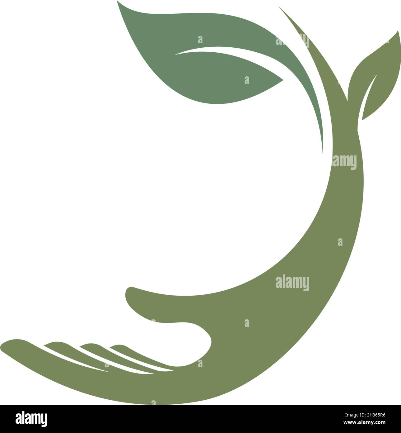 Hand icon logo flat design template vector Stock Vector