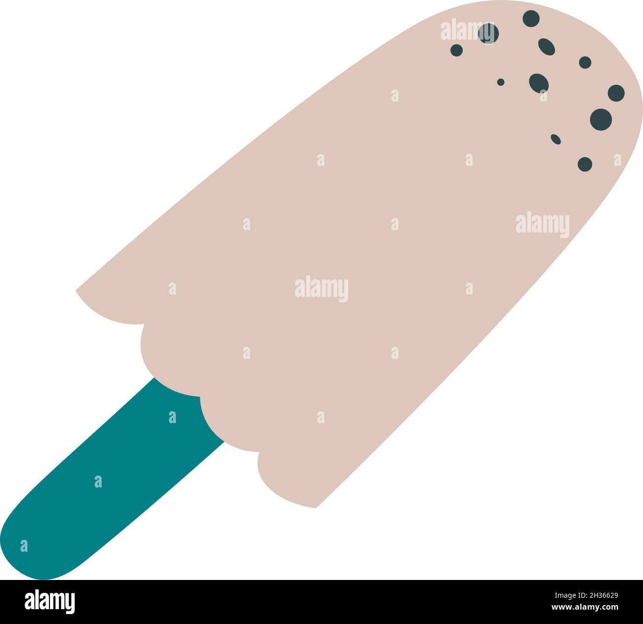 Ice cream on stick, gelato frozen dessert sweets Stock Vector Image