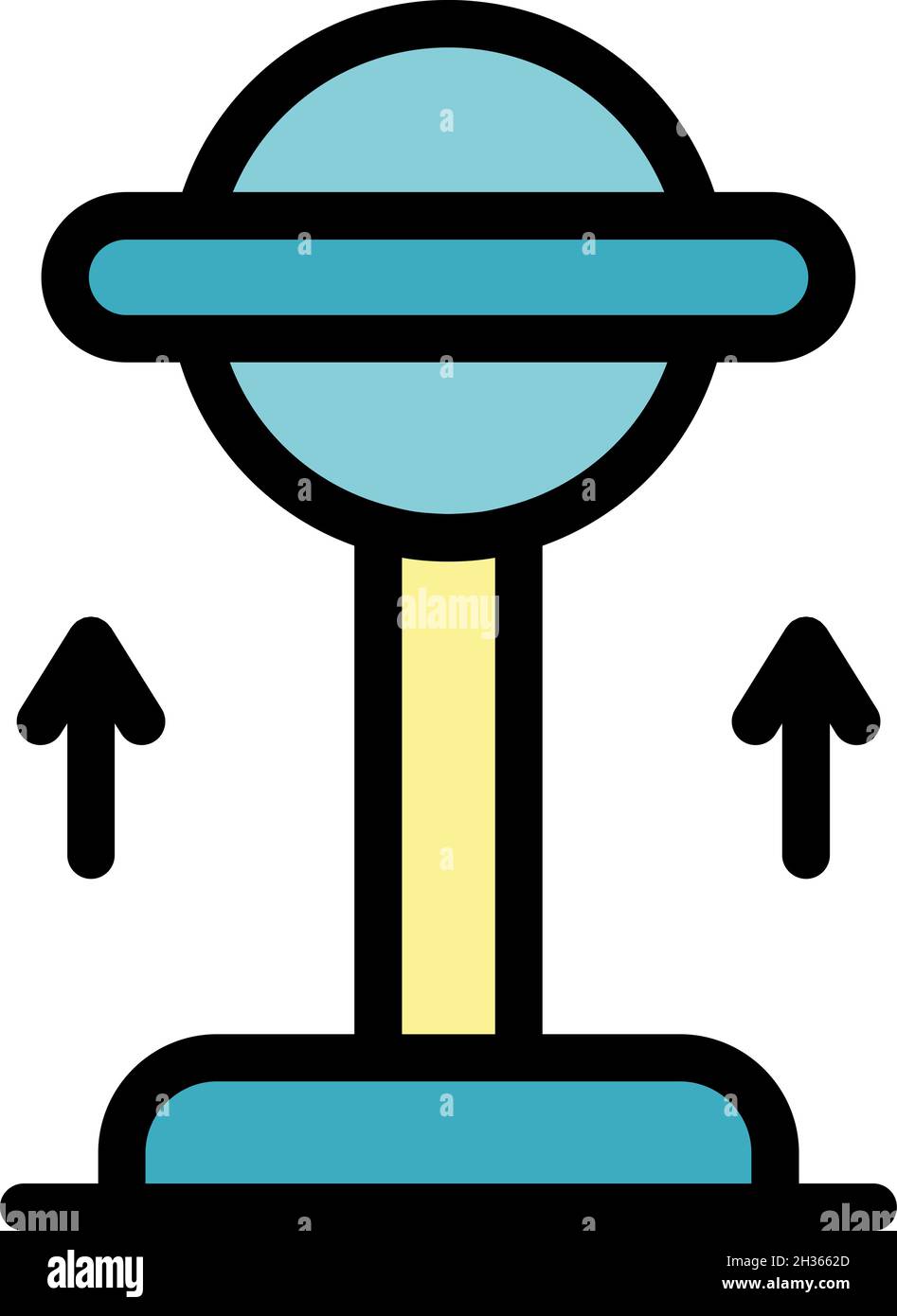 Pendulum tool icon. Outline pendulum tool vector icon color flat isolated Stock Vector