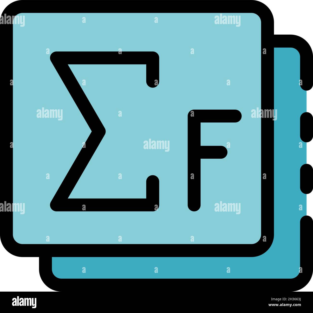 Newtons icon. Outline newtons vector icon color flat isolated Stock Vector