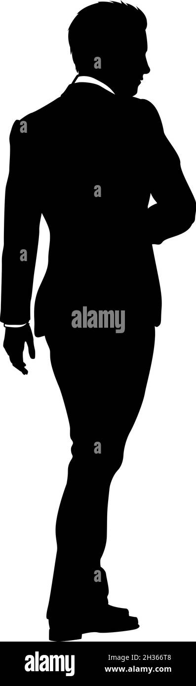 Business Man In Suit Silhouette Person Stock Vector Image & Art - Alamy
