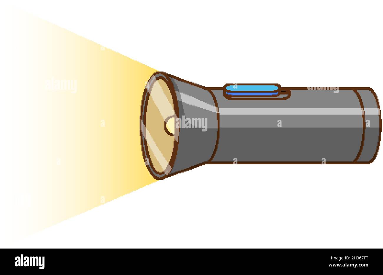 Torch or flashlight on white background illustration Stock Vector Image ...